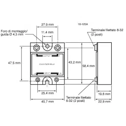 SENSATA/CRYDOM Solid State Relay 1 Series 25 A Load Panel Mount 280 V rms 32 Control, D2425PG image 3