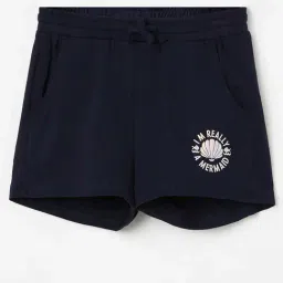 Fame Forever by Lifestyle Kids Navy Cotton Regular Fit Shorts-picture-39