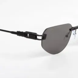 Ted Smith Black UV Protection Aviator Unisex Sunglasses image 5