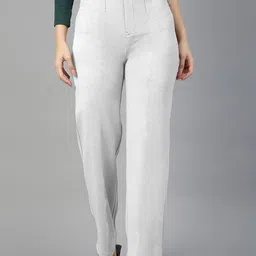 Metronaut Women Relaxed Loose Fit High-Rise Trousers-picture-10