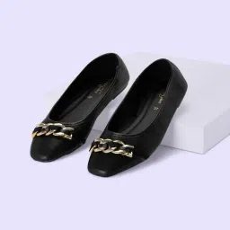 Forever Glam by Pantaloons Women's Black Flat Ballets-picture-15