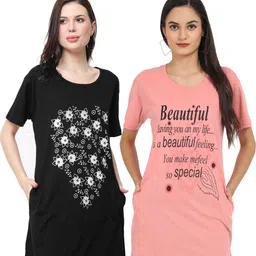 INNAYARA DIVIRTA Women 2 Printed Pockets 1 T-shirt-picture-36