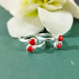 jsaj FRONT OPEN TOERING CHUTKI BICHIYA 925 STERLING SILVER IN STONE FOR GIRLS AND WOMENS IN PURE SILVER image 2