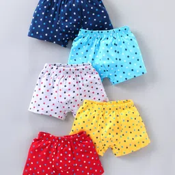 Babyhug 100% Cotton Briefs Star Print Pack of 5 - Multicolor-image-2