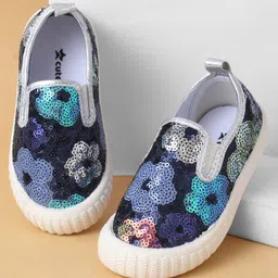 Cute Walk by Babyhug Casual Shoes With Sequin Detailing - Navy Blue-picture-12