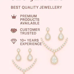 Geo Jewels Premium Beaded Necklace & Earrings Jewellery set image 2