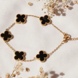 SALTY Set Of Bracelet & Necklace Charm Of Night & Moorish Black -Pendant Jewellery Combo image 2