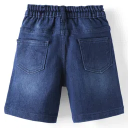 Babyhug Cotton Woven Half Sleeves Checks Shirt & Denim Shorts Set - Blue image 5