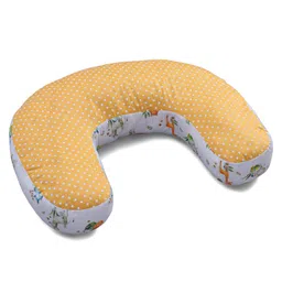 Bonfino Premium Organic Cotton C Shape Feeding Pillow African Safari Print - Green & White| Maintain Feeding Posture| Versatile Use| Delicate on Baby Skin| Washable Cover| Sitting Aid for Toddlers image 5