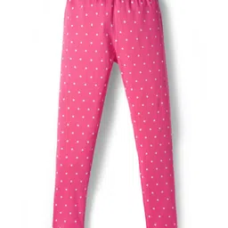 kookie kids india Kookie Kids Single Jersey Knit Half Sleeves Night Suit With Text & Star Print - Pink image 4