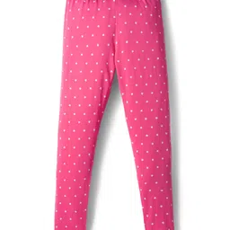 kookie kids india Kookie Kids Single Jersey Knit Half Sleeves Night Suit With Text & Star Print - Pink image 5