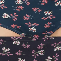 Red Rose Women Pack Of 3 Assorted Hipster Briefs Decorative-M image 5