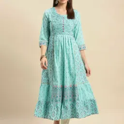 Rangita Light Blue Printed Anarkali Kurta-image-10