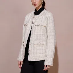 Style Island Women Lightweight Woven Jacket image 3