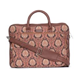ZOUK Jodhpur Damask Brown Printed Laptop Messenger Bag-picture-43