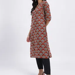 HERE&NOW Ethnic Motifs Print Kurta Set image 5