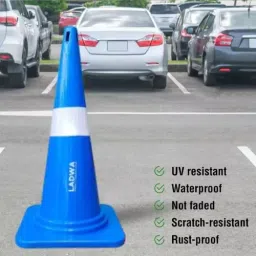 Ladwa Reflective Strip PVC 750 mm Traffic Cone Blue (Pack of 4) image 3