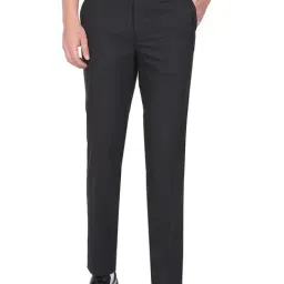 Arrow Black Regular Fit Trousers-image-43