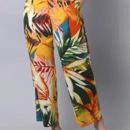 Erotissch Yellow Printed Beachwear Trousers-image-42