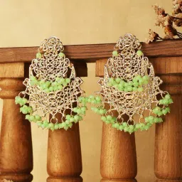 Fida Green Dangler Earrings-image-0