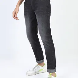 HIGHLANDER Men Black Slim Fit Light Fade Stretchable Jeans image 2