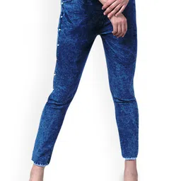 NEUNK Women Comfort Skinny Fit Mid-Rise Heavy Fade Acid Wash Stretchable Jeans-picture-26