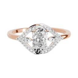 Sparkles Lab Grown Diamond 14k (585) Rose Gold Ring for Women-image-99