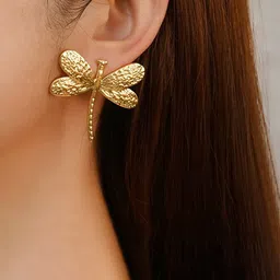 Jewels Galaxy Stainless Steel Gold-Plated Animal Shaped Studs-picture-20