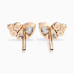 VALANOVA 925 Sterling Silver Plated Rose Gold Diamond Earrings-0.77 gm image 4