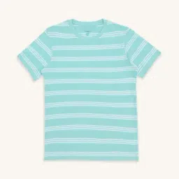 Pantaloons Junior Mint Green Cotton Striped T-Shirt-picture-45