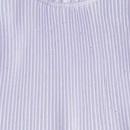 Pantaloons Junior Lilac Cotton Self Pattern Top image 3