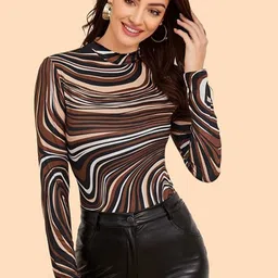 De La Moda Animal Print Top-image-66
