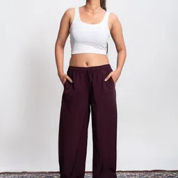 JAIPUR GLOBAL Women Relaxed Comfortable Mid-Rise Plain Regular Trousers-image-91