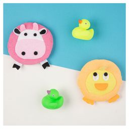 Baby Moo Animal Shaped Bath Sponges Pack of 2 Multicolour (Design & Colour May Vary)-picture-6