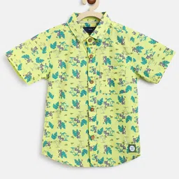 Tales & Stories Half Sleeves Forest Printed Shirt - Light Green-picture-24