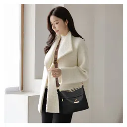 SYGA Women's Pu Leather Material With Casual Versatile Simple , Sling Bag (Black) image 2