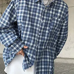 StyleCast x Revolte Men Boxy Gingham Checks Opaque Checked Casual Shirt image 2