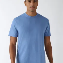 Peter England Casuals Men Solid Round Neck Cotton T-Shirt-picture-25