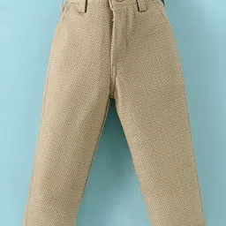 Robo Fry Cotton Knit Full Sleeves Striped Shirt Trouser Set with Cap & Suspender - Olive Green image 4