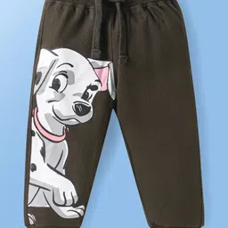 Babyoye Disney Terry Knit Full Sleeves Oversized T-Shirt With Peter Pan Collar & Lounge Pants Set with 101 Dalmatians Graphic - Black image 4