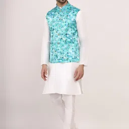 JEXI Men Floral Thread Work Kurta image 2