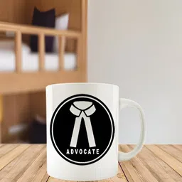 Mr UVD White & Black Graphic Printed Ceramic Glossy Mug image 2