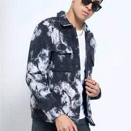 SF JEANS by Pantaloons Men Spread Collar Tie and Dye Tailored Jacket-picture-32