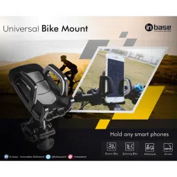 inbase in base Universal Bike Mount Car Mount For Mobiles (Adjustable Angle And Length, Black) image 4