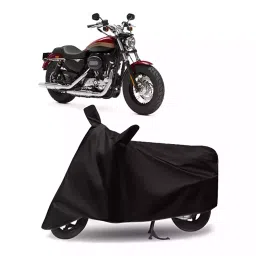 Auto Pearl Bike Cover for Harley Davidson 1200 Custom (Black)-picture-24