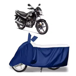 Auto Pearl Two Wheeler Cover for Hero Super Splendor - White, Blue-picture-26