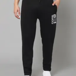 Cantabil Black Cotton Regular Fit Printed Trackpants-image-67