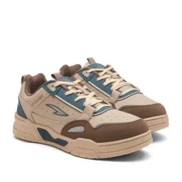 Asian Men's TANGO-01 Beige & Brown Sneakers image 3