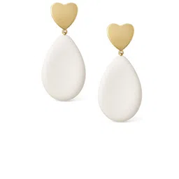Bohey by KARATCART Gold-Plated Teardrop Shaped Drop Earrings image 5