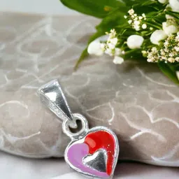 Taraash 92.5 Sterling Silver Heart Pendant for Kids Girls-image-80